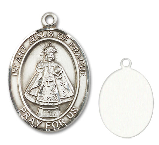 Infant of Prague Custom Medal - Sterling Silver