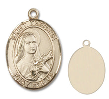 Load image into Gallery viewer, St. Therese of Lisieux Custom Medal - Yellow Gold
