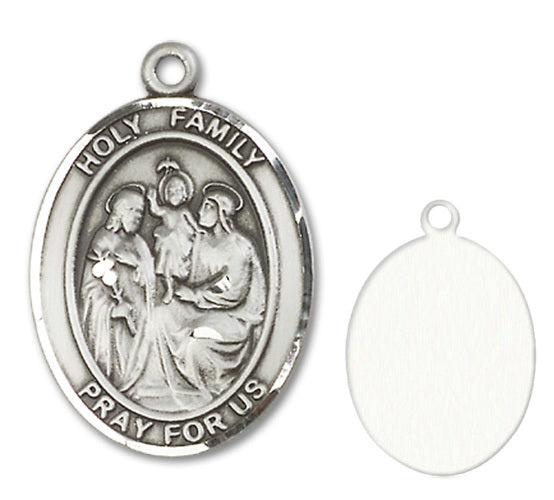 Holy Family Custom Medal - Sterling Silver
