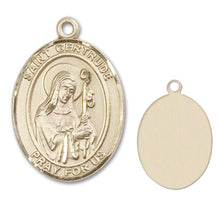 Load image into Gallery viewer, St. Gertrude of Nivelles Custom Medal - Yellow Gold
