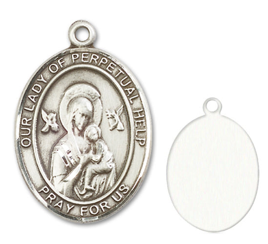 Our Lady of Perpetual Help Custom Medal - Sterling Silver