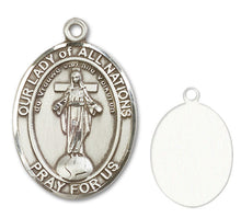 Load image into Gallery viewer, Our Lady of All Nations Custom Medal - Sterling Silver
