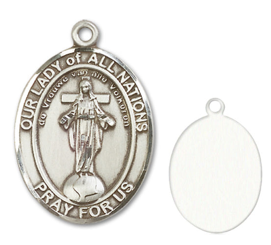 Our Lady of All Nations Custom Medal - Sterling Silver