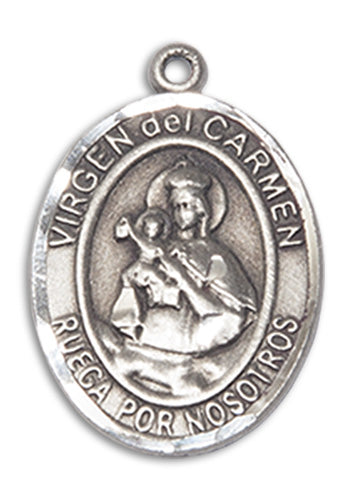 Our Lady of Mount Carmel Custom Medal - Sterling Silver