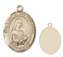 Load image into Gallery viewer, Our Lady of the Railroad Custom Medal - Yellow Gold
