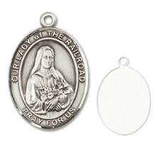Load image into Gallery viewer, Our Lady of the Railroad Custom Medal - Sterling Silver
