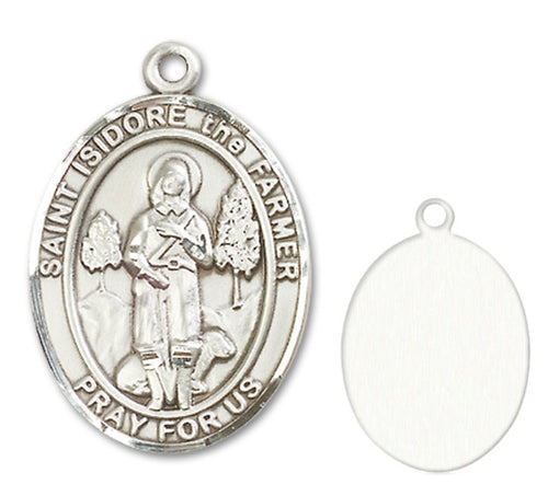 St. Isidore the Farmer Custom Medal - Sterling Silver