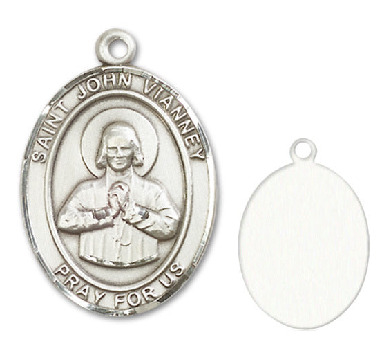 St. John Vianney Custom Medal - Sterling Silver