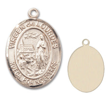Load image into Gallery viewer, Our Lady of Lourdes Custom Medal - Yellow Gold
