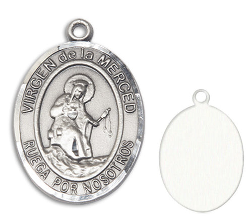 Our Lady of Mercy Custom Medal - Sterling Silver