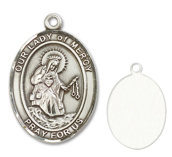 Our Lady of Mercy Custom Medal - Sterling Silver