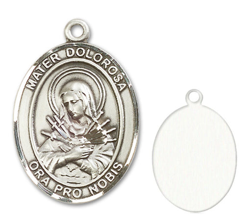Our Lady of Sorrows Custom Medal - Sterling Silver