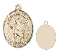 Load image into Gallery viewer, St. Aedan of Ferns Custom Medal - Yellow Gold
