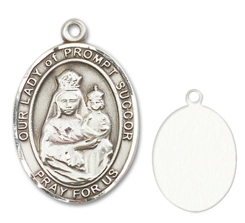 Our Lady of Prompt Succor Custom Medal - Sterling Silver
