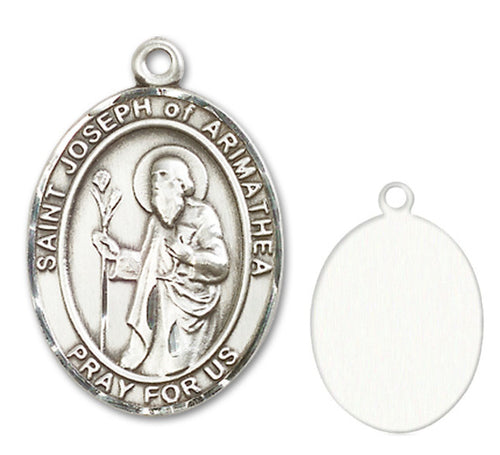 St. Joseph of Arimathea Custom Medal - Sterling Silver