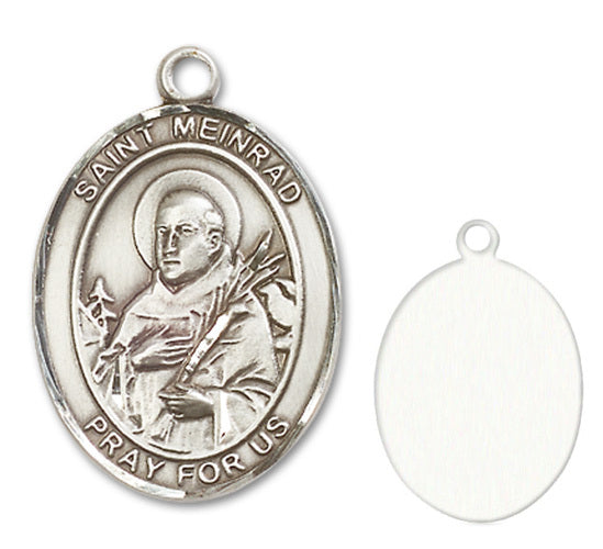 St. Meinrad of Einsiedeln Custom Medal - Sterling Silver