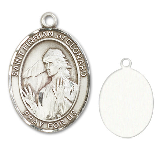 St. Finnian of Clonard Custom Medal - Sterling Silver