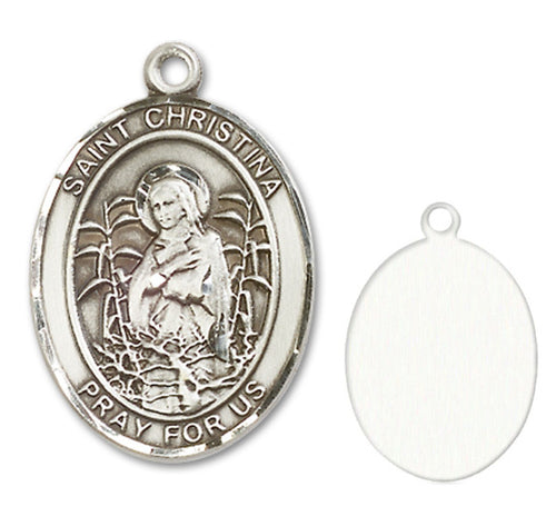 St. Christina the Astonishing Custom Medal - Sterling Silver