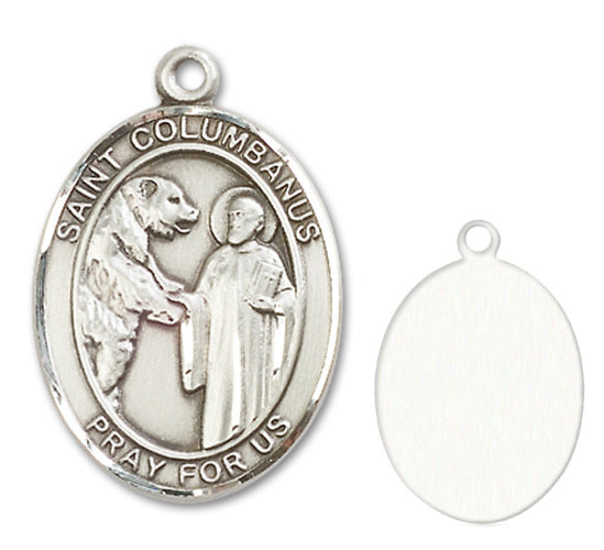 St. Columbanus Custom Medal - Sterling Silver
