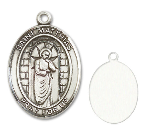 St. Matthias the Apostle Custom Medal - Sterling Silver