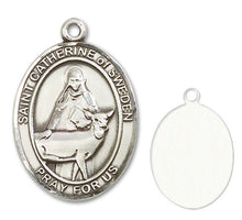 Load image into Gallery viewer, St. Catherine of Sweden Custom Medal - Sterling Silver
