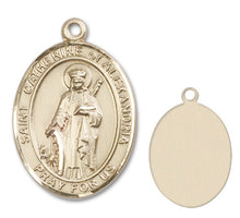 Load image into Gallery viewer, St. Catherine of Alexandria Custom Medal - Yellow Gold
