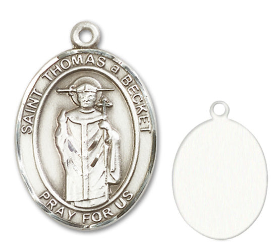 St. Thomas A. Becket Custom Medal - Sterling Silver