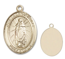Load image into Gallery viewer, Our Lady of Tears Custom Medal - Yellow Gold
