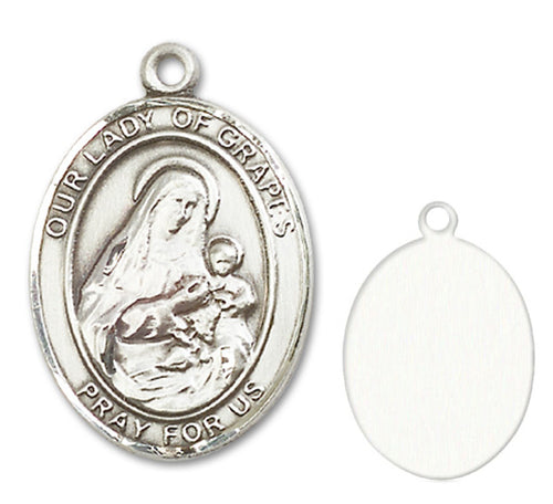 Our Lady of Grapes Custom Medal - Sterling Silver