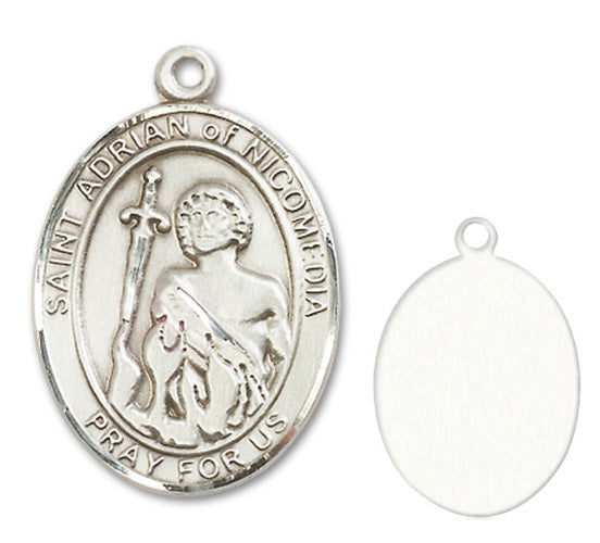 St. Adrian of Nicomedia Custom Medal - Sterling Silver
