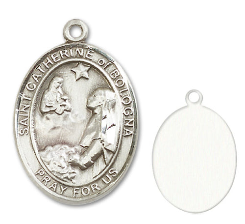 St Catherine of Bologna Custom Medal - Sterling Silver