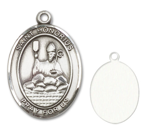 St. Honorius of Amiens Custom Medal - Sterling Silver