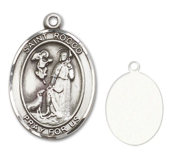 St. Rocco Custom Medal - Sterling Silver