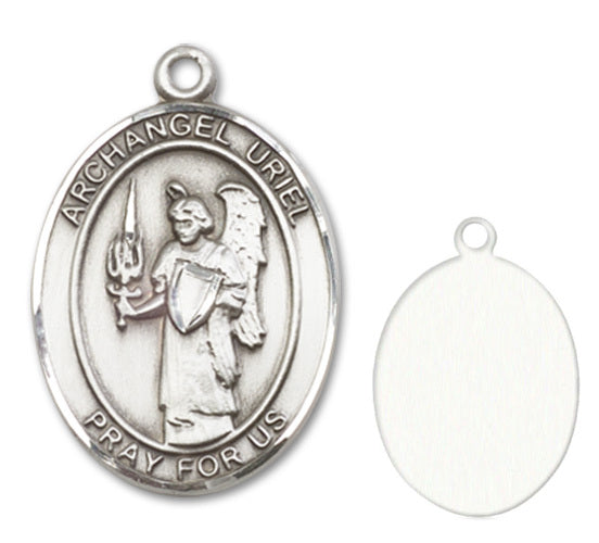 St. Uriel the Archangel Custom Medal - Sterling Silver