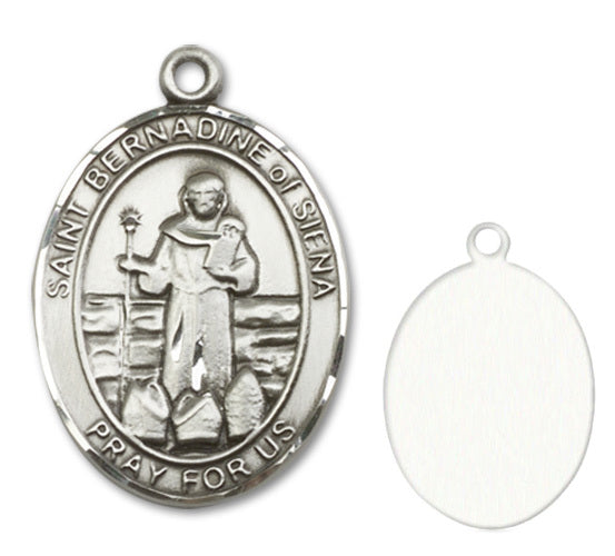 St. Bernardine of Sienna Custom Medal - Sterling Silver