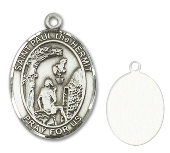 St. Paul the Hermit Custom Medal - Sterling Silver