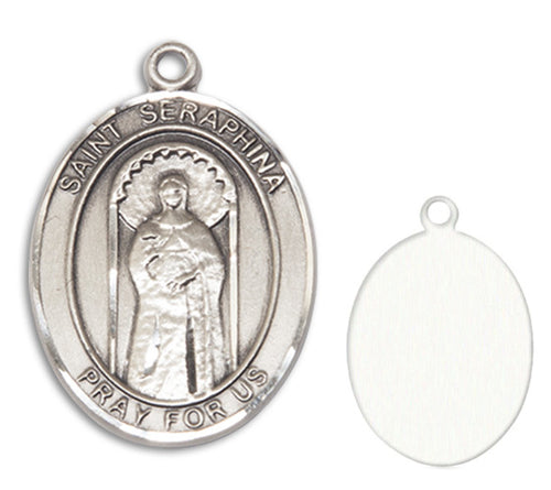 St. Seraphina Custom Medal - Sterling Silver