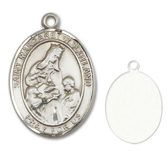 St. Margaret of Scotland Custom Medal - Sterling Silver