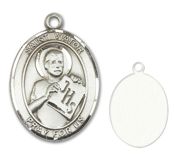St. Viator of Bergamo Custom Medal - Sterling Silver