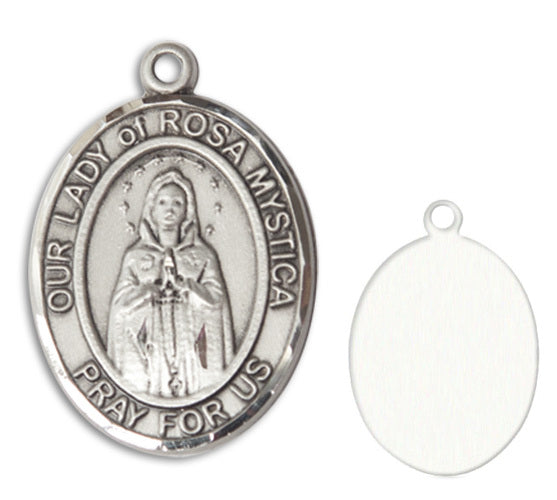 Our Lady of Rosa Mystica Custom Medal - Sterling Silver