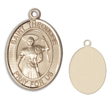 Load image into Gallery viewer, St. Theodore Stratelates Custom Medal - Yellow Gold
