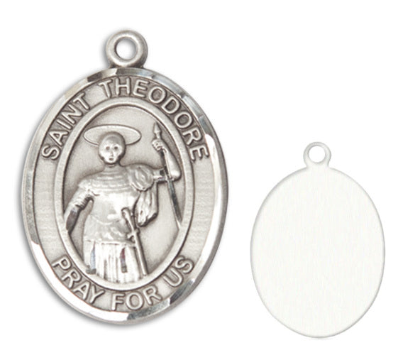 St. Theodore Stratelates Custom Medal - Sterling Silver
