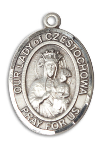 Our Lady of Czestochowa Custom Medal - Sterling Silver