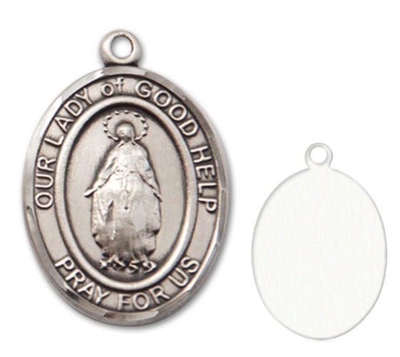 Our Lady of Good Help Custom Medal - Sterling Silver