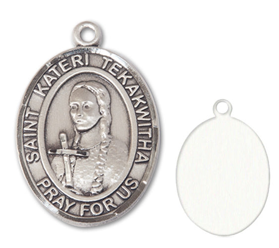 St. Kateri Tekakwitha Custom Medal - Sterling Silver
