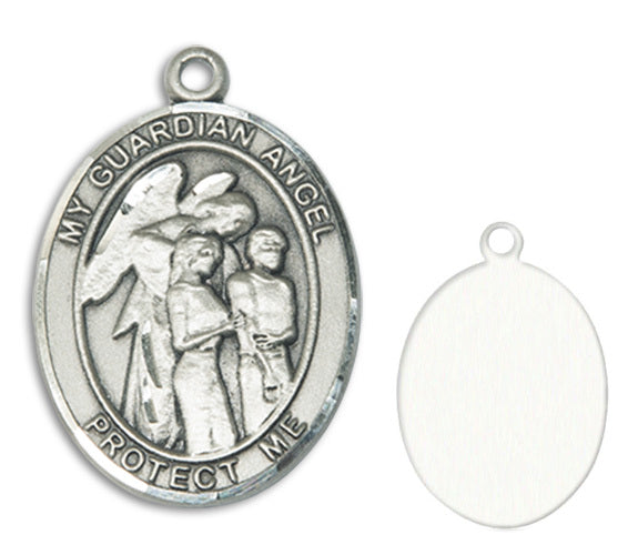 Guardian Angel / Children Custom Medal - Sterling Silver