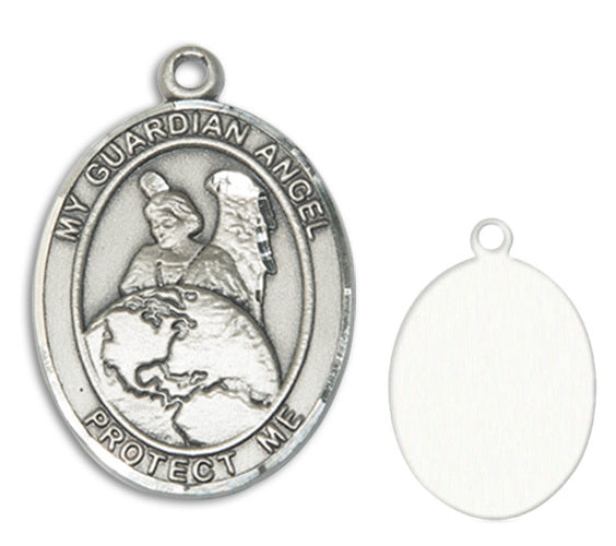 Guardian Angel / Protector of the World Custom Medal in Sterling Sil ...