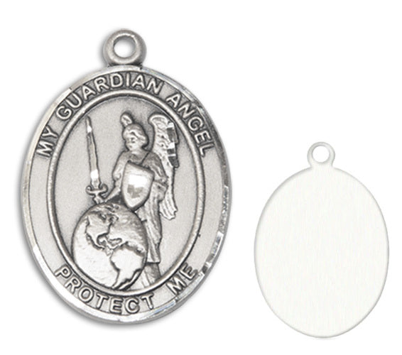Guardian Angel / Protector of the World Custom Medal - Sterling Silver