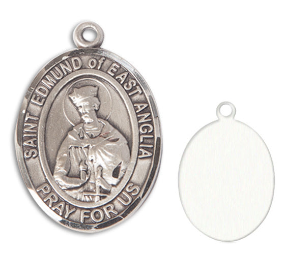 St. Edmund of East Anglia Custom Medal - Sterling Silver
