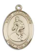 Load image into Gallery viewer, St. Christopher / Wrestling Custom Medal - Yellow Gold

